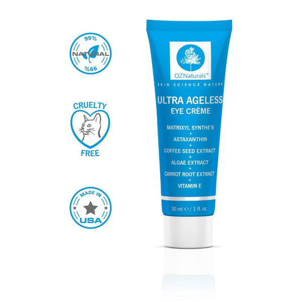 OZNaturals Eye Wrinkle Cream For Dark Circles & The ONLY Eye Moisturizing Cream That Contains Astaxanthin, Matrixyl Synthe'6, Caffeine, Coffee Extract & Carrot Root for Superior Anti Aging Results!