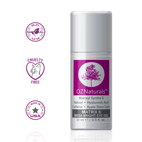 OZNaturals Eye Gel For Wrinkles, Dark Circles & Puffiness - The Most Effective Anti Aging Eye Cream With Hyaluronic Acid For Moisturizing & Brightening Your Tired Eyes.  Get Your Youthful Glow Back!