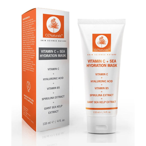 OZ Naturals Vitamin C Face Mask - This Anti Aging Anti Wrinkle Powerhouse Is Guaranteed To Provide You With That Healthy Youthful Glow! Helps To minimize Pores and Fine Lines and Wrinkles.